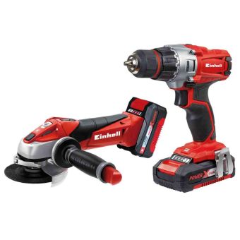 Einhell TE-TK 18 Li Kit 18V Drill Driver & Angle Grinder Kit