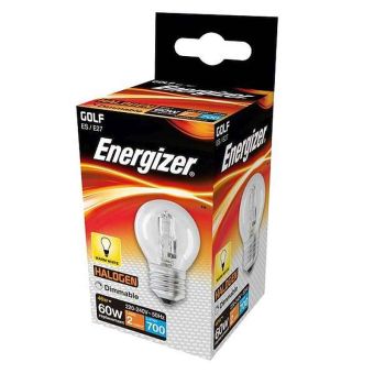 Energizer Eco Halogen 42W (60W) E27 Golf Ball Lamp Boxed