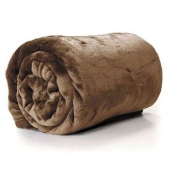 Enzo Fleece Throw Coconut - 130cm x 180cm