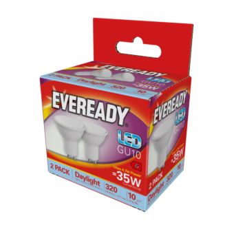 Eveready LED GU10 6500k Daylight 5w - Pack 2