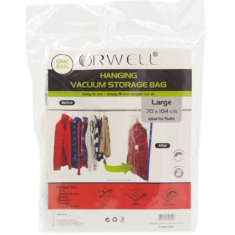Orwell Hanging Vacuum Storage Bag Large 70 x 104cm | Space-Saving Wardrobe Storage