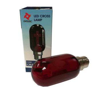 Evolec 0.5W LED Crucifix Cross Red B22 Lightbulb