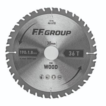 F.F Group Saw Blade 36T 165mm x 2mm for Wood