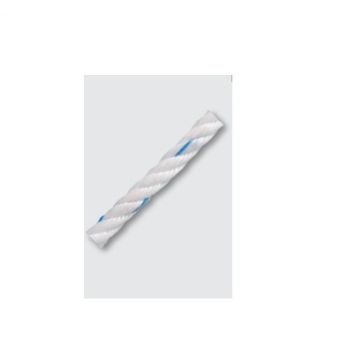 Rope 10mm White Blue Thread Polypropylene