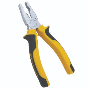 FF Group Combination Pliers with Round Jaws and Return Spring 200mm – High Leverage Cutting and Gripping Tool for Professional Use