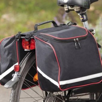 Filmer Double Bicycle Bag - Black & Red
