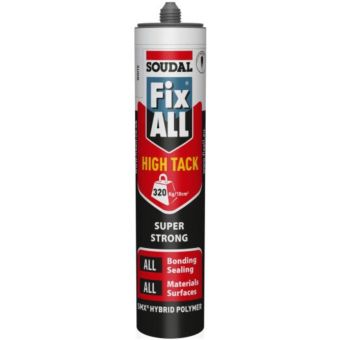 Soudal Fix ALL High Tack | Super Strong Hybrid Sealant & Adhesive with Instant Grab