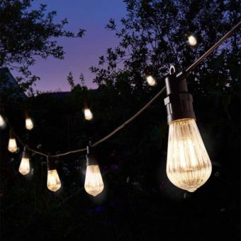 Fluted Festoon Low Voltage Warm White String Lights - Set of 10 I for Indoor and Outdoor Decorative Lighting