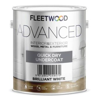 Fleetwood Advanced Quick Drying Undercoat Paint 5L – Brilliant White Interior & Exterior Primer
