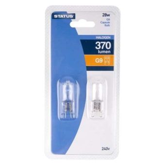 Status 28W G9 Halogen Capsule Bulbs - 2 Pack