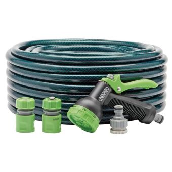 Garden Hose and Spray Gun Kit 12mm Bore 30m