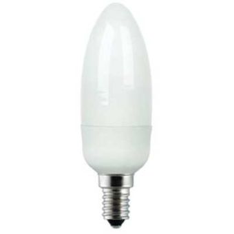 7w (32w Equivalent) CFL Electronic Candle Light Bulb - T2
