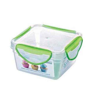 Clipfresh Green Glass Container - Locking Lids