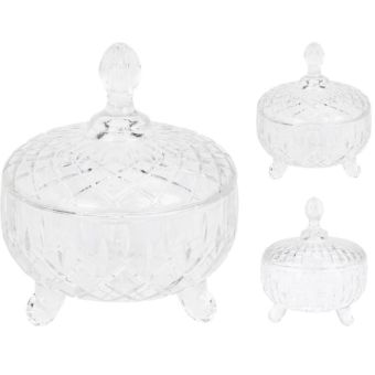 Glass Sugar Bowl and Lid 200ml