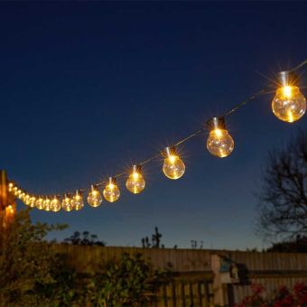 GloBulb Solar String Lights – Set of 40 Warm White LEDs 18.4m