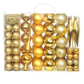 Gold Christmas Tree decoration - 112 piece