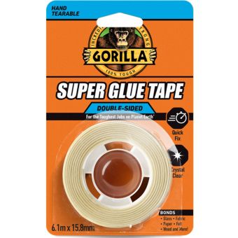 Gorilla Double-Sided Super Glue Tape 15.8mm x 6.1m