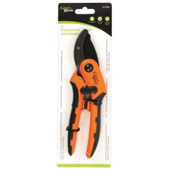 Green Blade Ergonomic Bypass Secateurs 8"