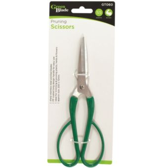 Green Blade Pruning Scissors with Sharp Stainless Steel Pointed Blade