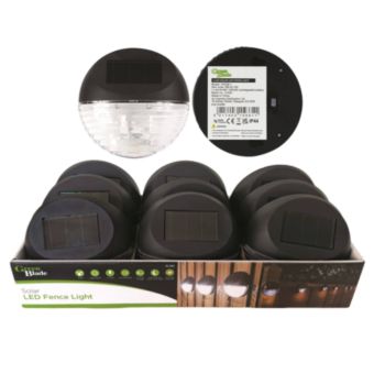 Green Blade Solar LED Fence Light Warm White Outdoor Light