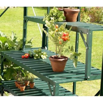 Vitavia Aluminium Top Tier Staging - Green 121cm x 28cm x 39cm