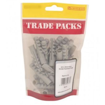 M10 x 50mm Nylon Rimless Expansion Plugs (pack of 30)