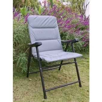 Padded Folding Chair - Grey