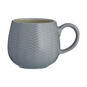 Mason Cash Embossed Chevron Grey Mug