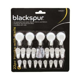 Blackspur 22 Assorted Hooks With Nails