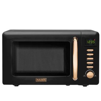 Haden Black & Copper Microwave 20L 800W | Digital Controls, Defrost & Express Cooking