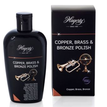 Hagerty Copper, Brass & Bronze Polish 250ml | Metal Cleaning Lotion for Lasting Shine