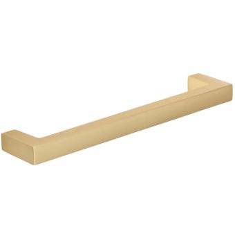Brushed Brass Square Bar Handle Set 128mm – Modern Cabinet and Drawer Pulls I Pack of 2