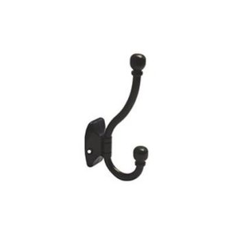 90mm EXB Ball End Hat & Coat Hook Black Finish