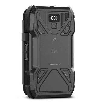HEAD Solar Power Bank 10000mAh 22.5W Fast Charge Wireless Charging Outdoor Portable Charger Black