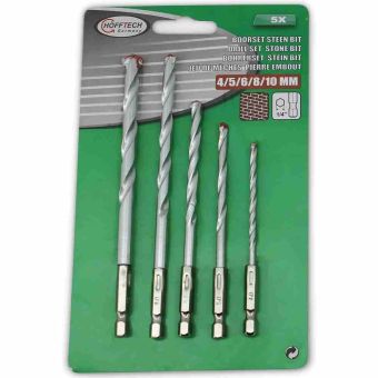 Hofftech 5pc Stone Drill Bit Set - 4-10mm