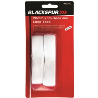 Hook & Loop Tape 20mm x 1m - White
