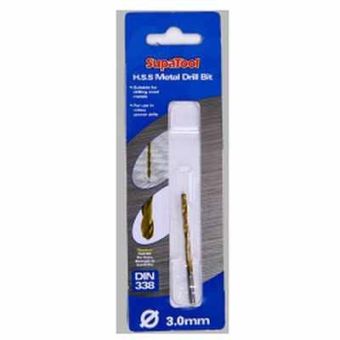 SupaTool Titanium Coated HSS Drill Bits 3 x 61mm