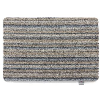 Hug Rug Plain Ribbon Grey Indoor Door Mat 80cm x 100cm – Eco-Friendly Washable Non-Slip Barrier Mat Made in UK