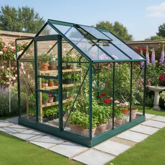 The Venus 6 x 6 (1.93 x 1.95m) Green - Standard Glass