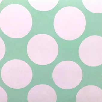 White on Turquoise Oilcloth