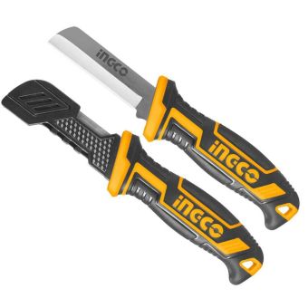 INGCO Cable Stripping Knife | Stainless Steel Blade with Protective Cover