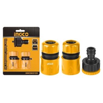 INGCO Hose Connector Set 3 Piece – Quick Connect Garden Hose Fittings