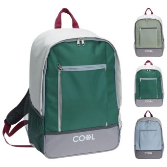 Insulated Cooler Backpack with Adjustable Straps and Side Bottle Holders 20L – Assorted colours