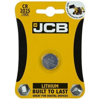 JCB CR2025 3V Lithium Coin Cell Battery - Card Of 1