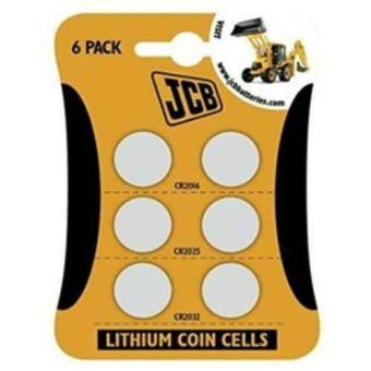 JCB Lithium Coin Cell Batteries (Assorted) - 6 Pack