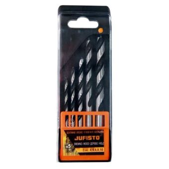 Jufisto Wood Drill Bit set cut 4.0-10.0mm - 5 pieces