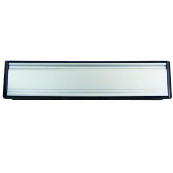 Standard Silver & Black Letterplate 70 x 265 x 237mm – External Door Letter Box