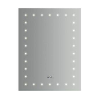 Tema Lismore IP44 Touch LED Mirror With Clock 50cm x 70cm