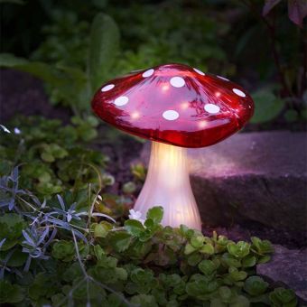 Mega Magic Mushroom Solar Stake Light Outdoor Garden LED
