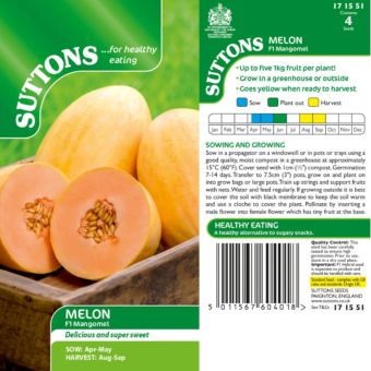Melon ‘Mangomel’ F1 Seeds | Mango-Flavoured Melon for Greenhouse & Outdoor Growing
